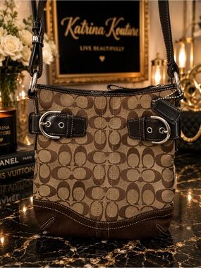 Retired and Vintage Coach Signature Buckle File Crossbody Bag Style 3577